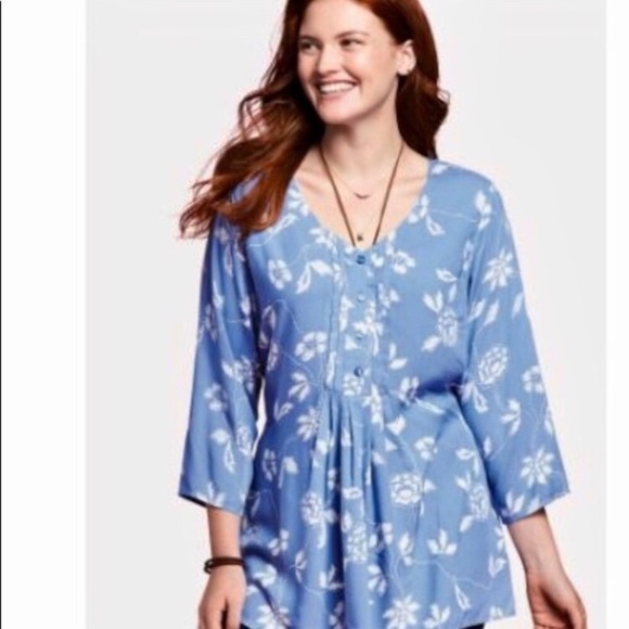 NWT Pintuck blouse 3/4 sleeve - Picture 6 of 6